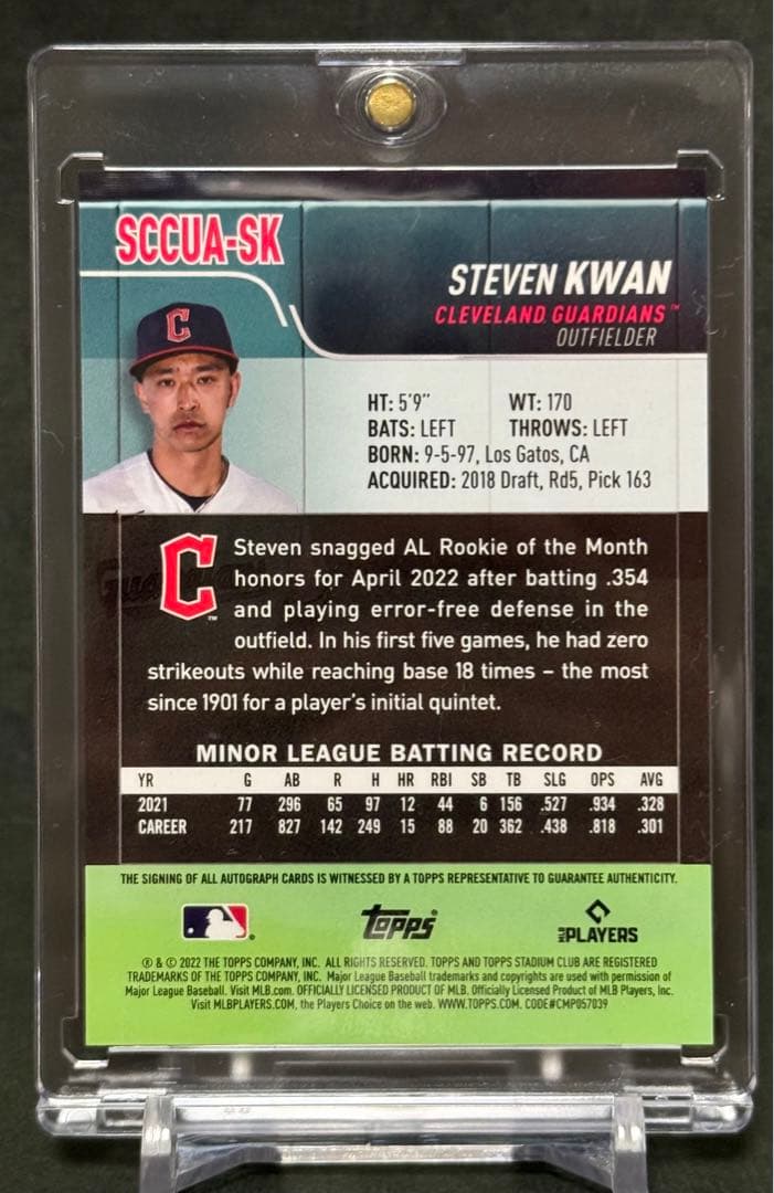 スティーブン クワン topps stadium club ルーキー サイン - メルカリ