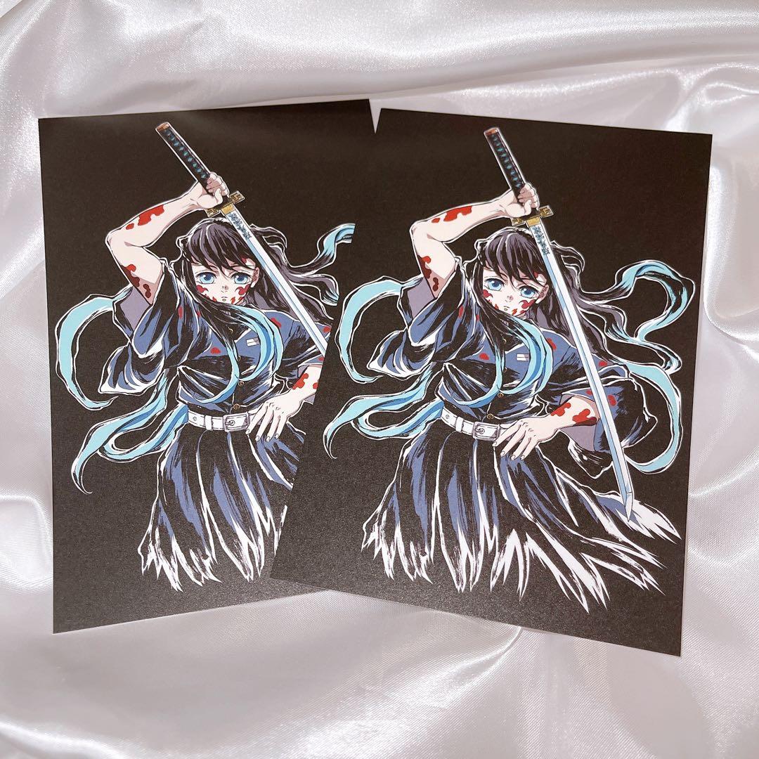 時透無一郎 幕間画ポストカードセット 黒背景 全集中展 鬼滅の刃