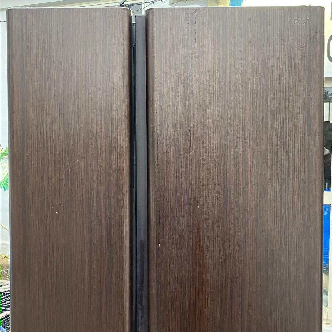 mm129F 2019年製 AQUA 大型冷蔵庫500L〜600L 木目調 - メルカリ