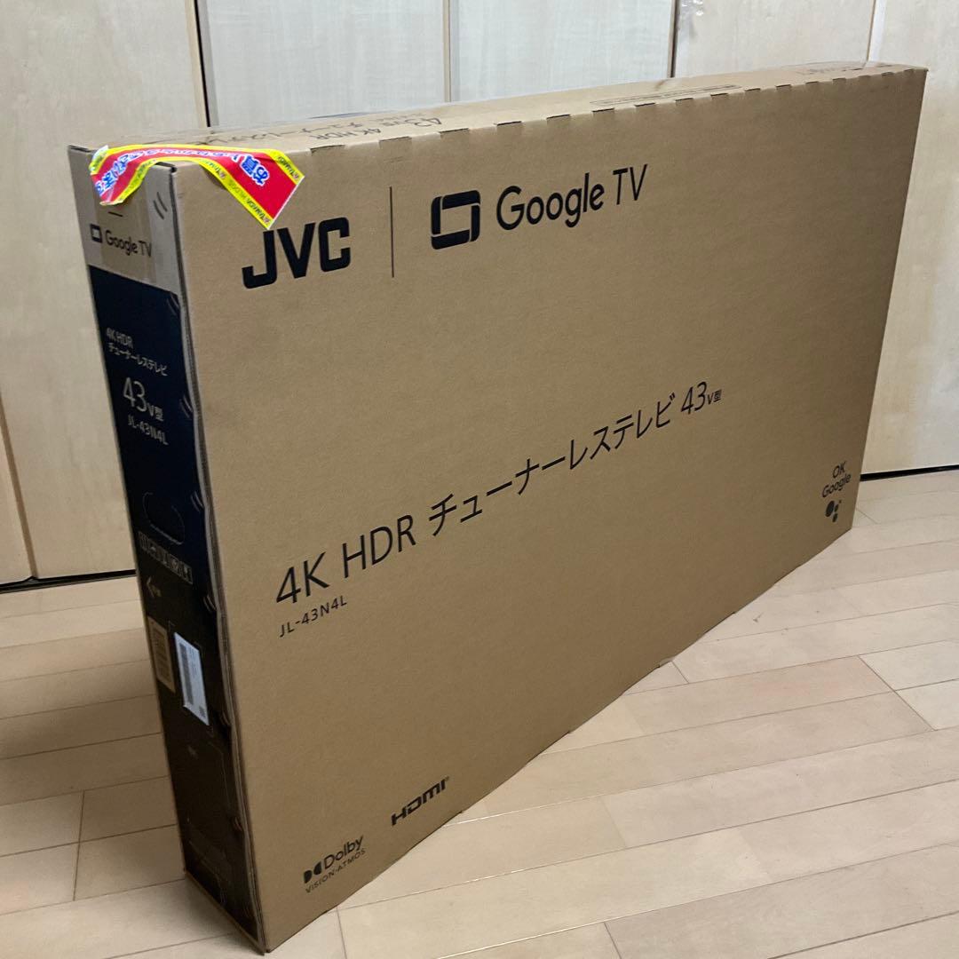 JVC 43型 チューナーレステレビ JL43N4L Google TV - メルカリ