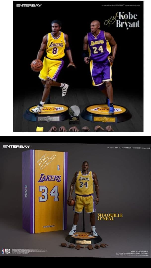 新品未使用　エンターベイ　コービー・ブライアント　シャキール・オニール　セット リアルマスターピース NBAコレクション/ シャキール・オニール 1/6