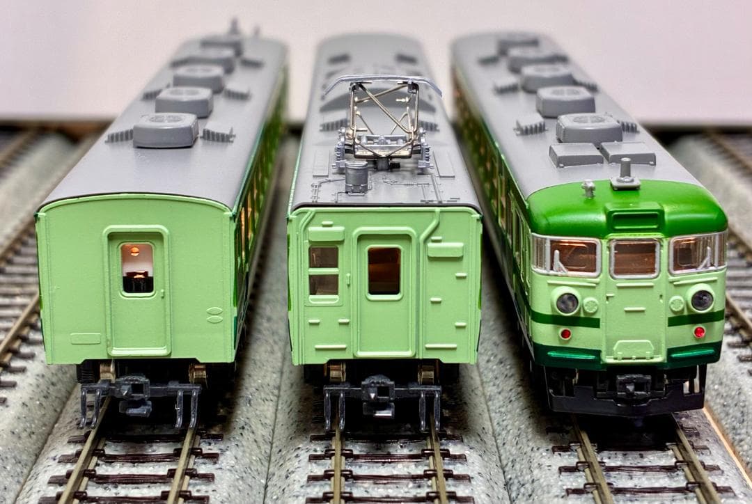 ☆復刻 特別企画 希少モデル！☆165系 ムーンライト グリーン 3両