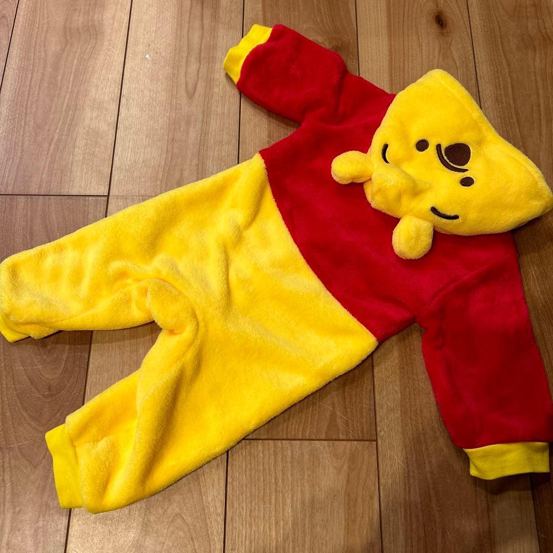 プーさん なりきり コスプレ ロンパース 70 新品 ディズニー もこもこ