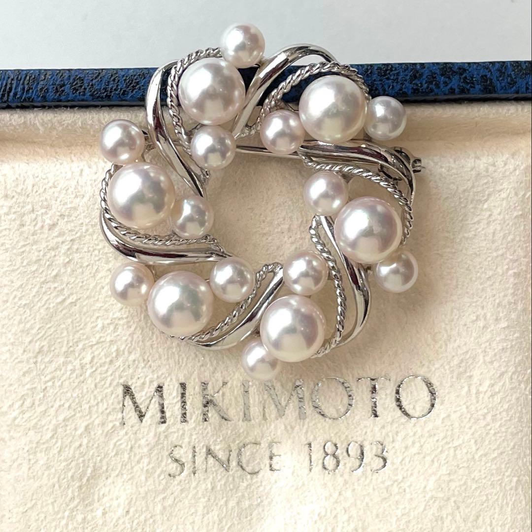 ミキモト ブローチ あこや真珠 本真珠 入学式 卒業式 パールブローチ