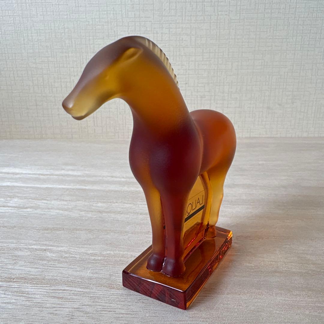 LALIQUE ガラス製馬の彫刻 ホース オブジェ 置物 インテリア雑貨