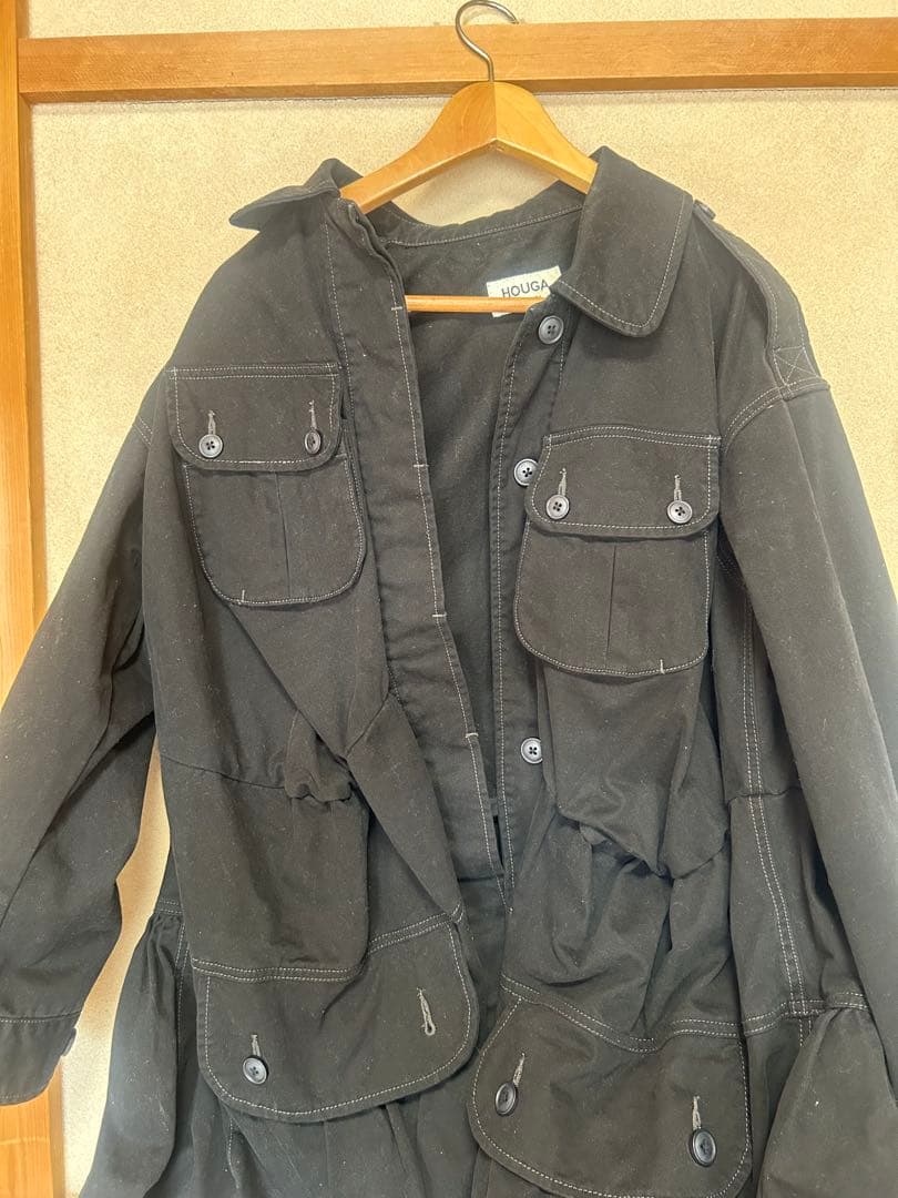 芦*屋様 最終値下げ価格HOUGA ブラックルックフォワードコートの通販は