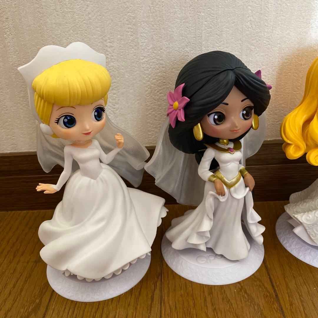 qposket プリンセス ホワイトカラー ディズニー セット ウエディング