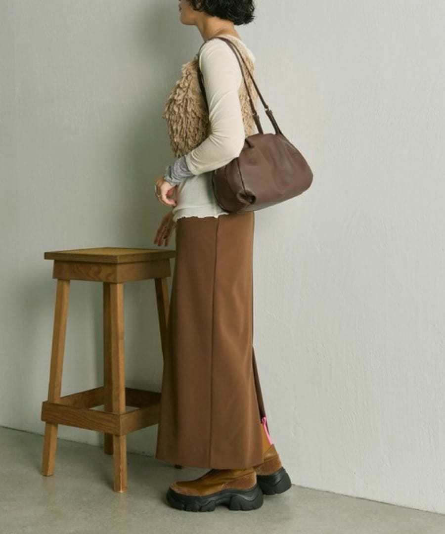 《本革/430g》コロンボストンバッグ　ブラウン