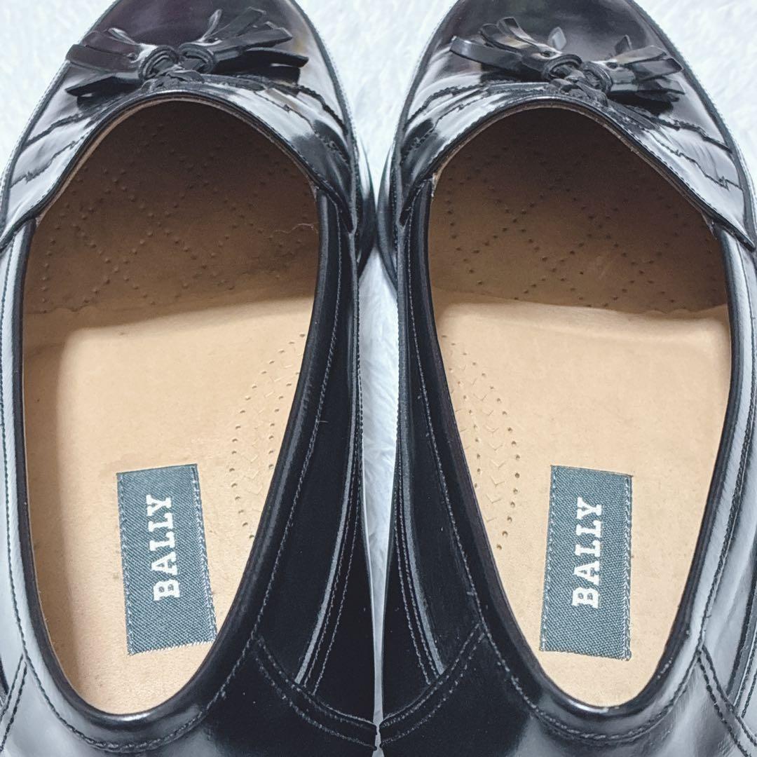 BALLY バリー タッセルローファー 黒 25.5cm EEE 美品