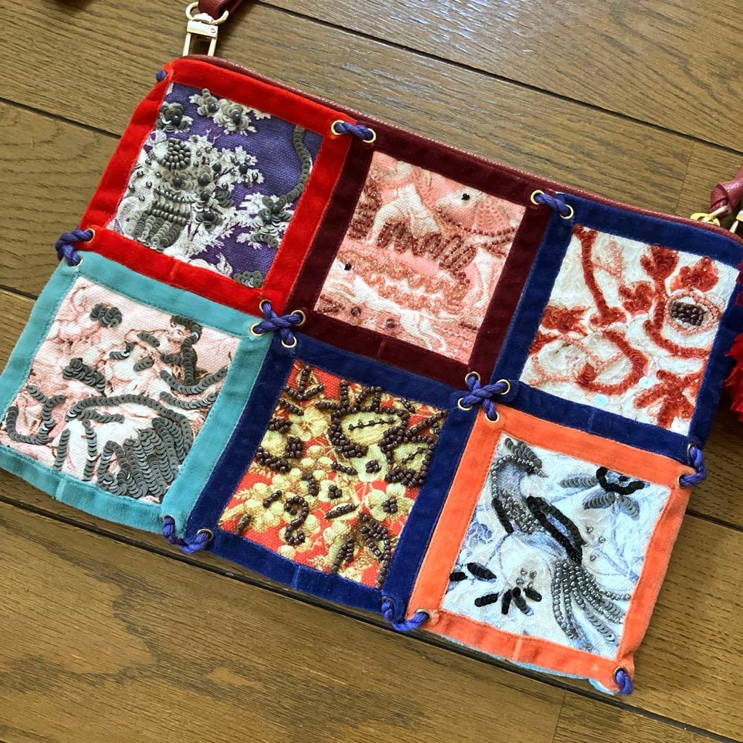 B*い様 新品☆JAMIN PUECH☆パッチワーク バッグ 2way ビーズ - メルカリ