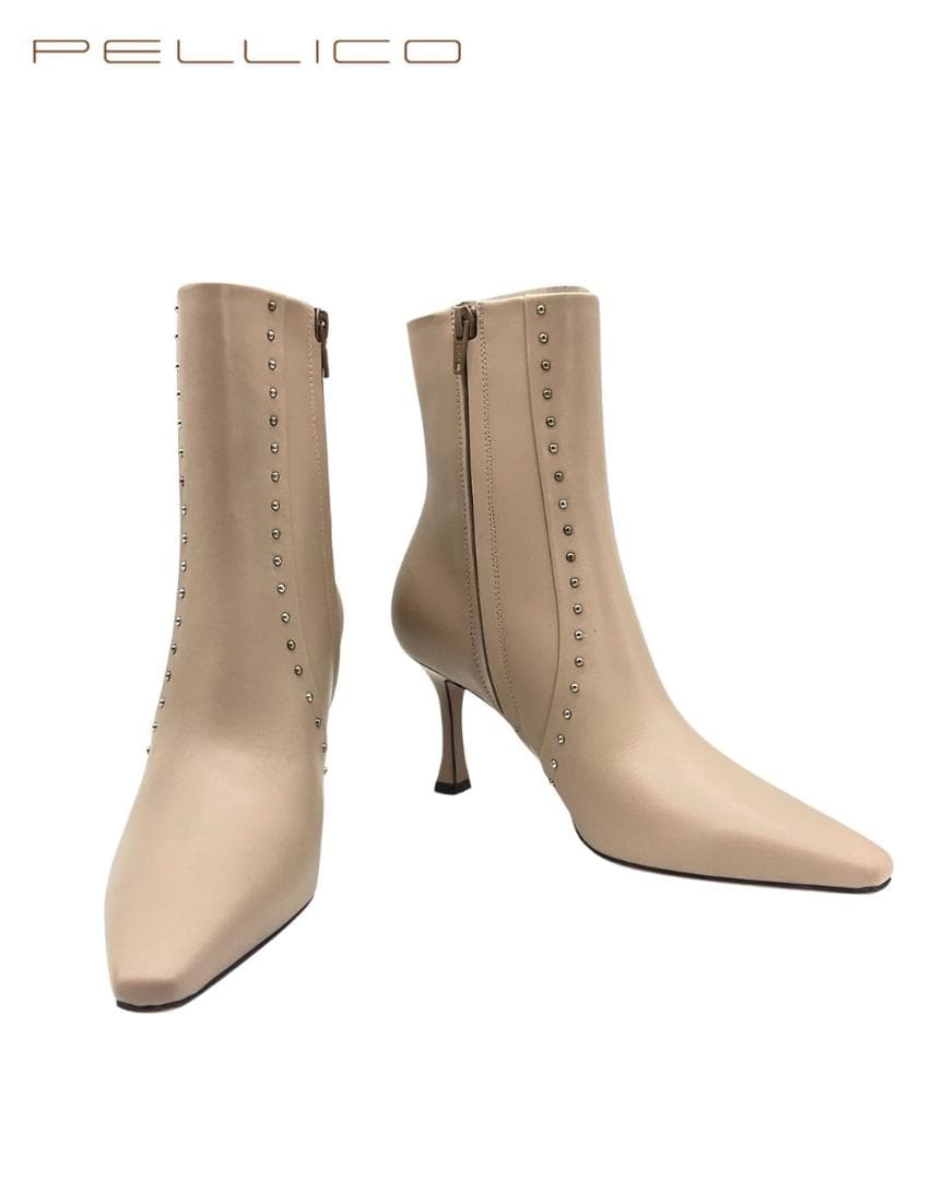 未使用】PELLICO VENERE スタッズヒールブーツ 37 - メルカリ