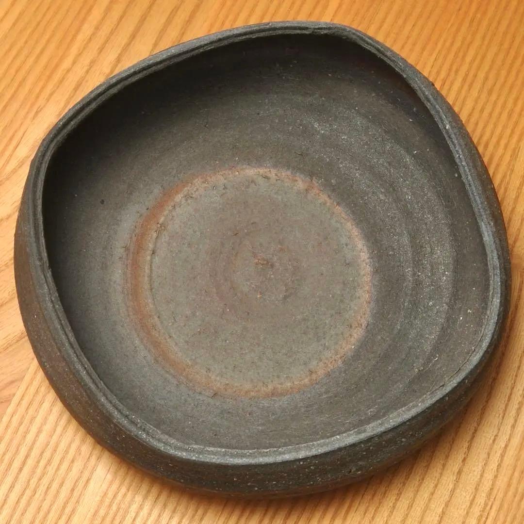 屋代剛右 伊部 四方鉢 焼締