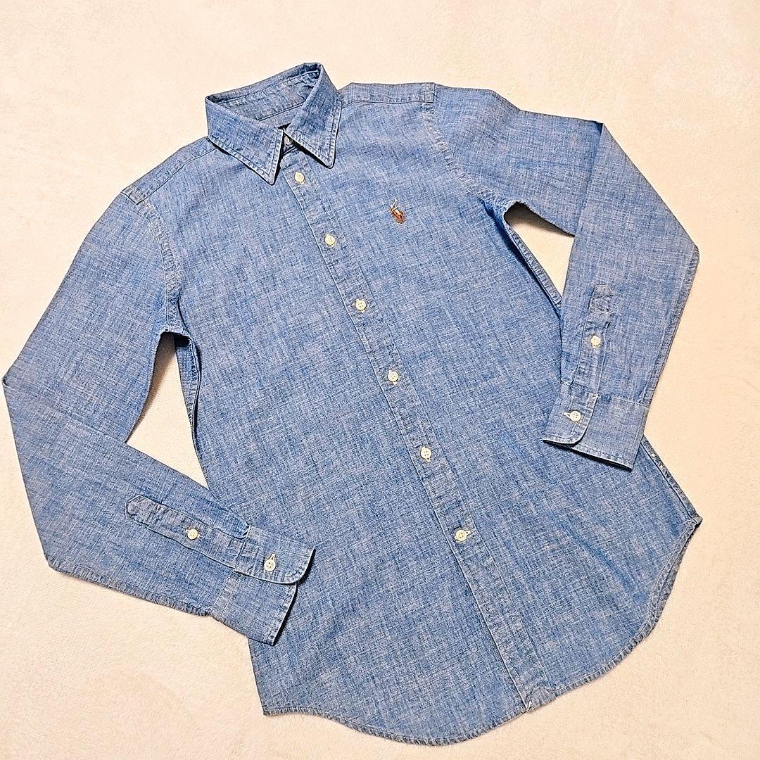 未使用級 ポロラルフローレン ダンガリーシャツ マルチポニー