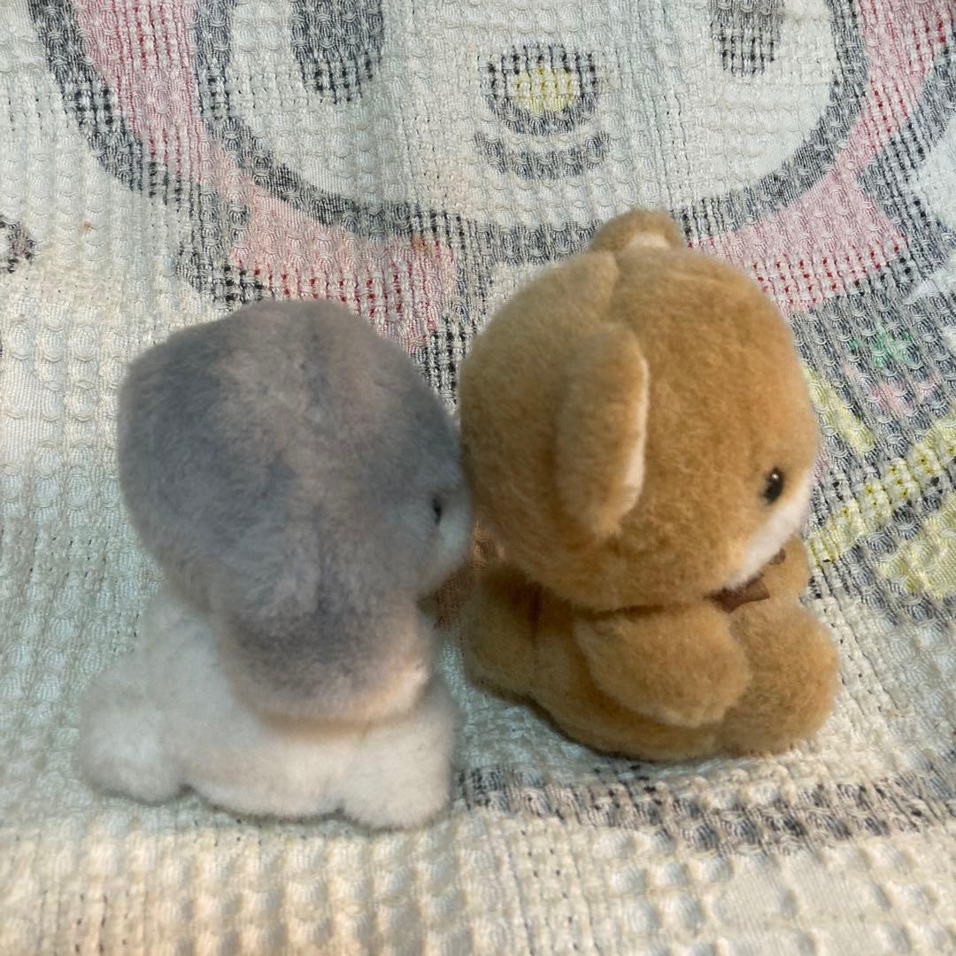 レトロ サンアロー ちいさな犬＆熊 ぬいぐるみ 中古品 日本製 - メルカリ