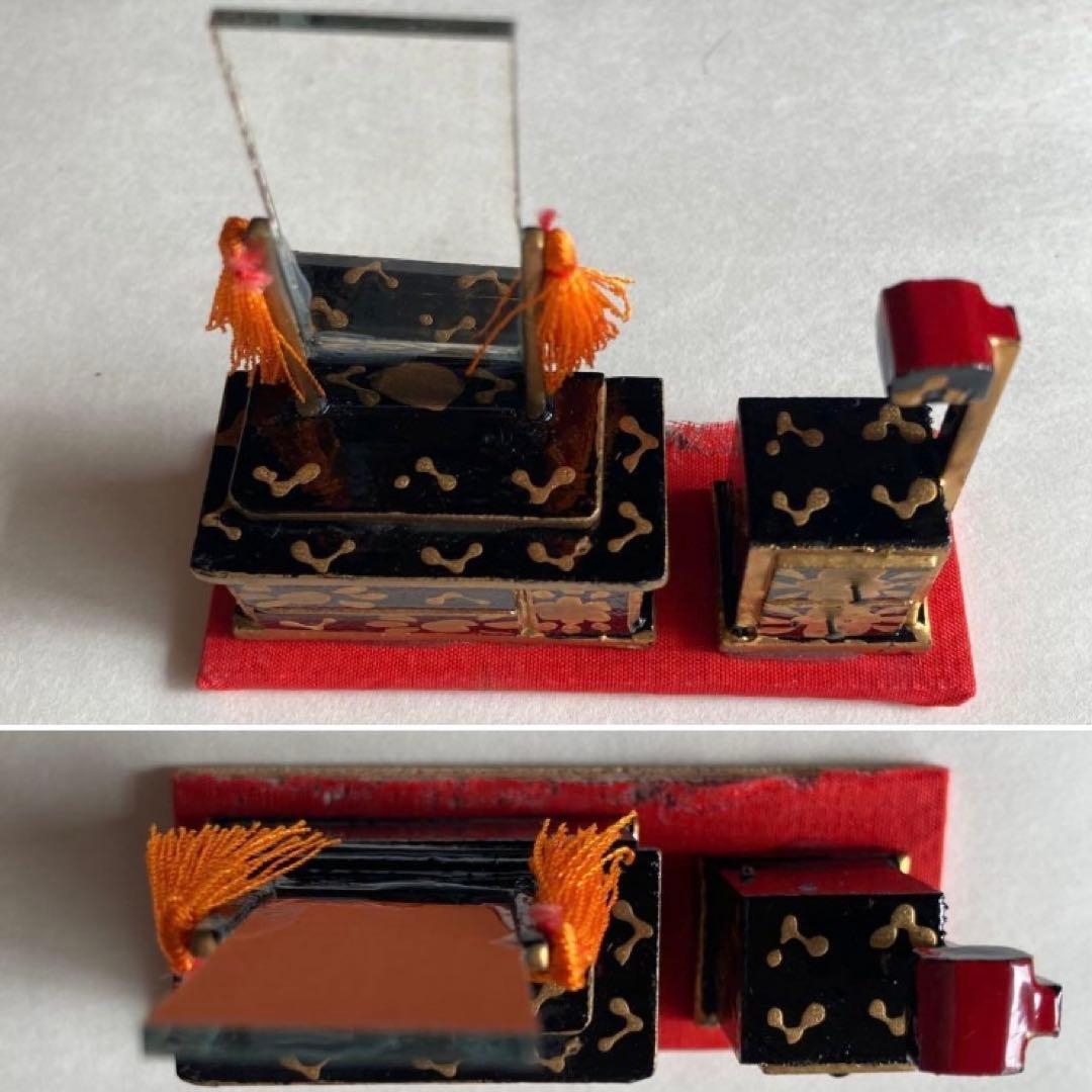 昭和レトロ 木目込雛人形 オルゴール・ガラスケース付 1950年代 保管用