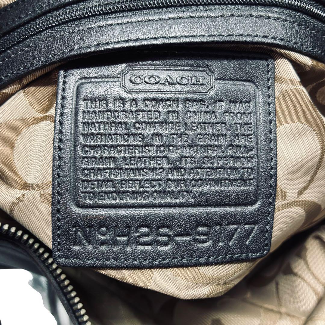 オールドコーチ 9177 黒 ショルダーバッグ A4可 ブラック - メルカリ