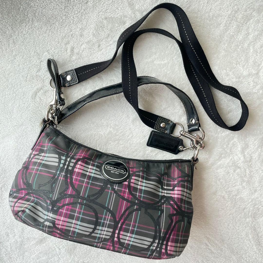 美品✨COACH コーチ ワンショルダーバッグ チェック柄 2way y2k - メルカリ