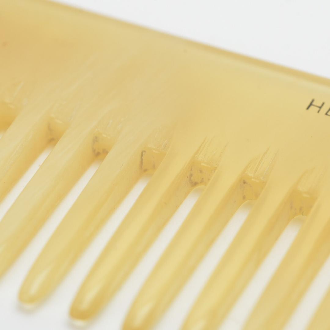 美品 エルメス バッファローホーン コーム レザーケース付き ベージュ