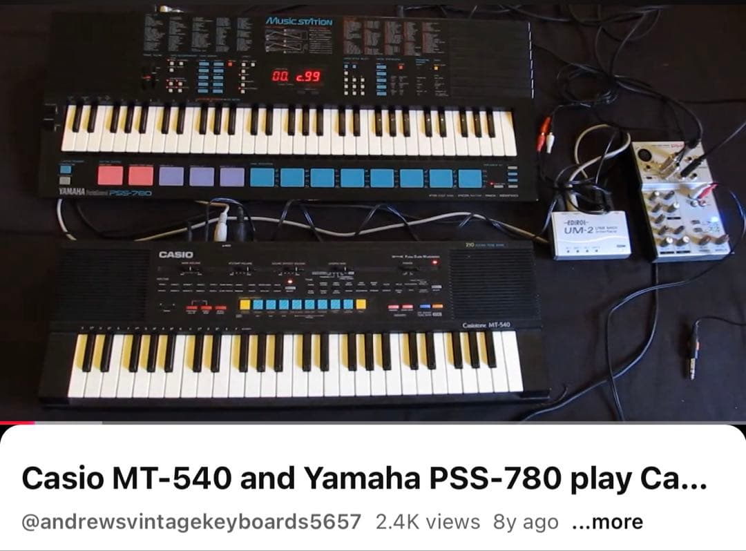 Casio MT-540☆珍品シンセ☆環境音BGM機能付き☆美品箱付き☆ - メルカリ