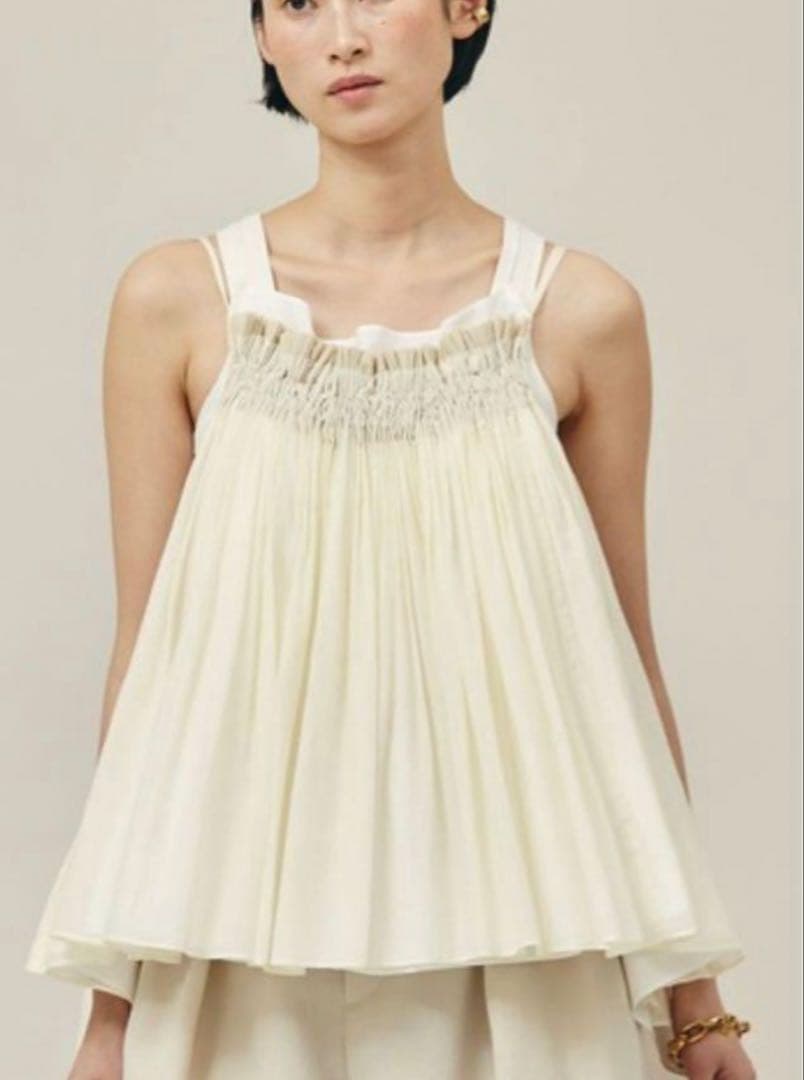 美品★未使用品★カレンソロジー★コットンシルクギャザーキャミソール 1719277748.jpg