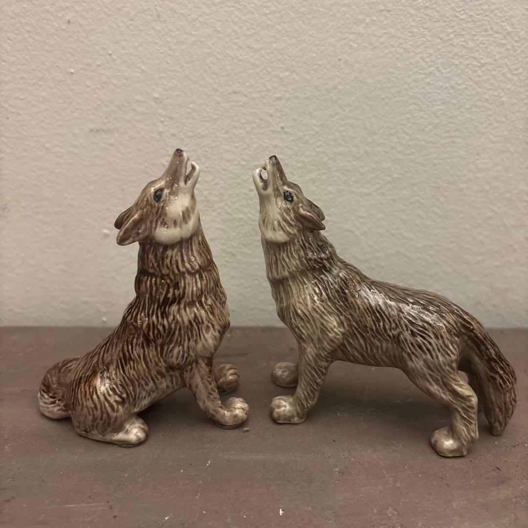 オオカミ　フィギュリン　ペア　レア $_57.JPG