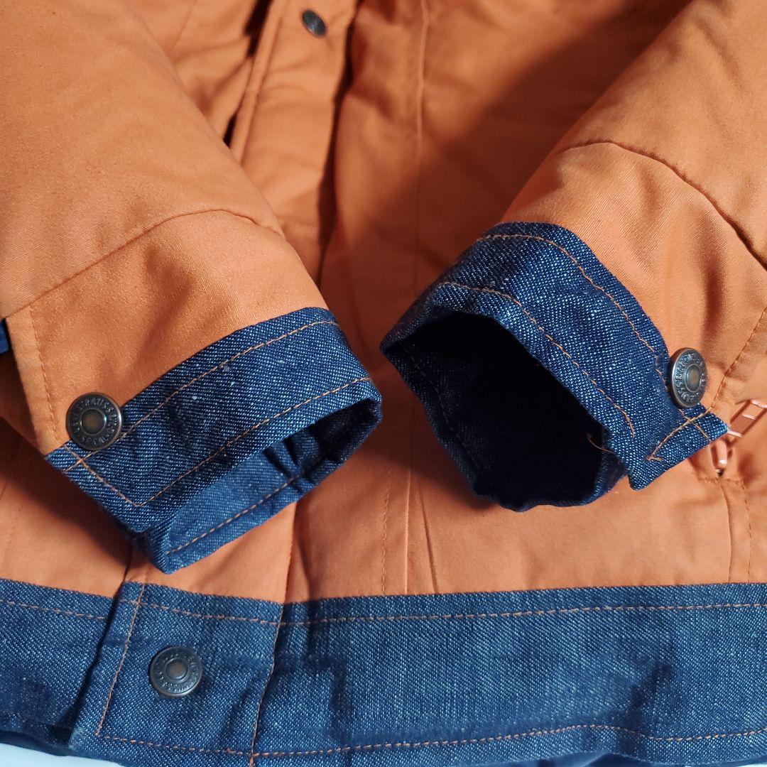 Levi's RED TAB オレンジ 濃紺 デニム ダウンジャケット - メルカリ