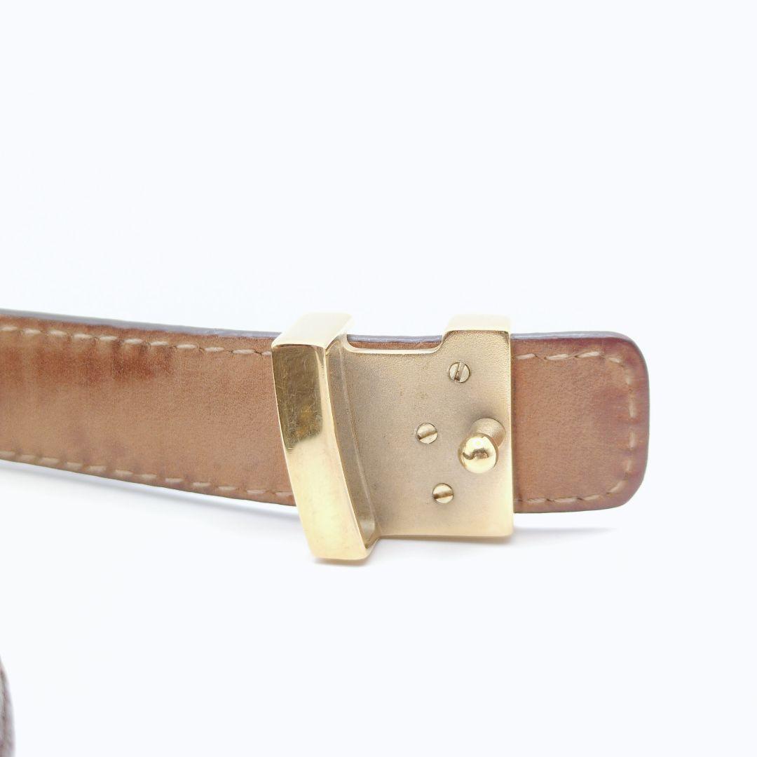 美品✨ルイヴィトン ベルト サンチュール LVイニシャル ゴールド金具