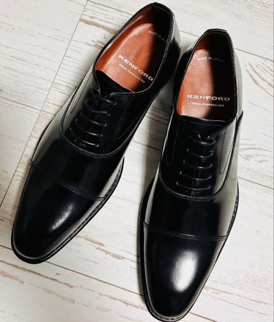 極美品【KENFORD/ビジネスシューズ】 黒 メンズ 革靴 24.5cm