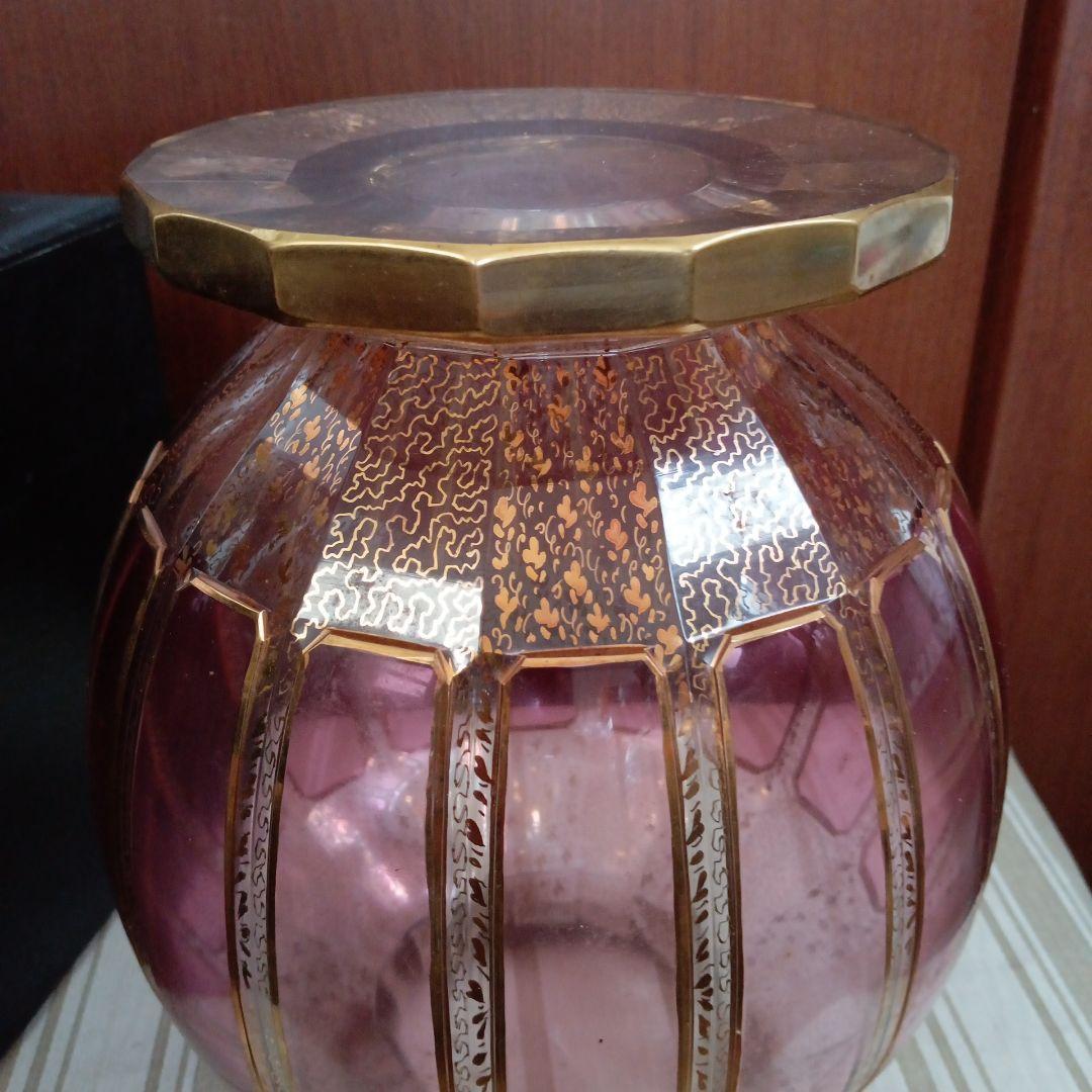 ちかちゃん様専用 ボヘミアングラス チェコスロバキア製 豪華花瓶