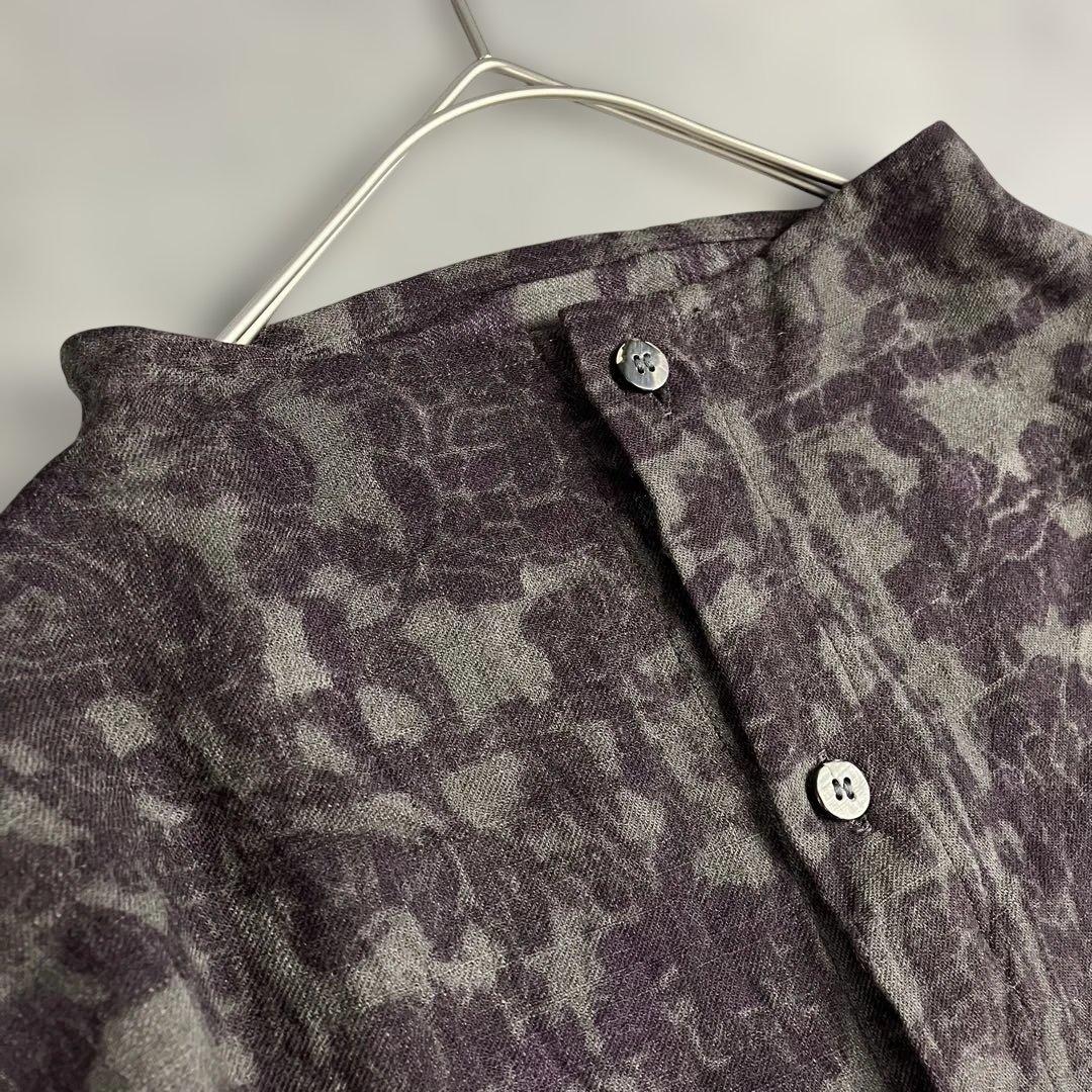 プランテーション ウール総柄ボトルネックブラウス シャツ 花柄 - メルカリ