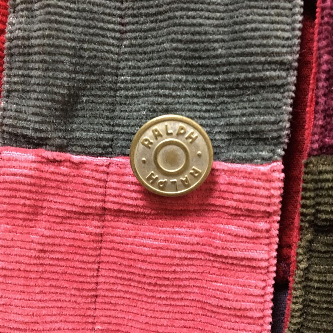 ユーロヴィンテージ ラルフローレン コーデュロイベスト デニム パッチ