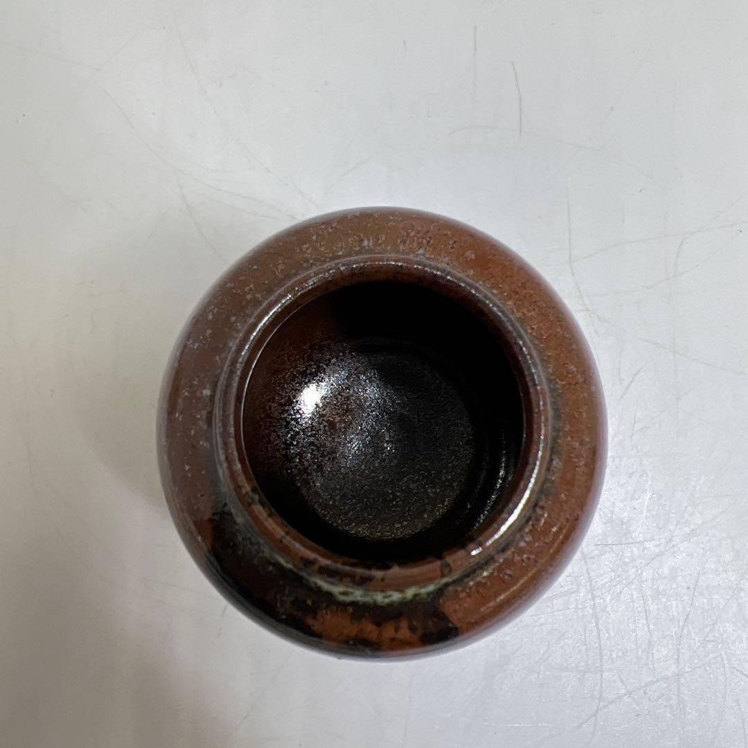 ☆茶3 名工 杉田祥平造 清閑寺窯 瀧浪 茶入 共箱 h7.8cm ☆茶3 名工