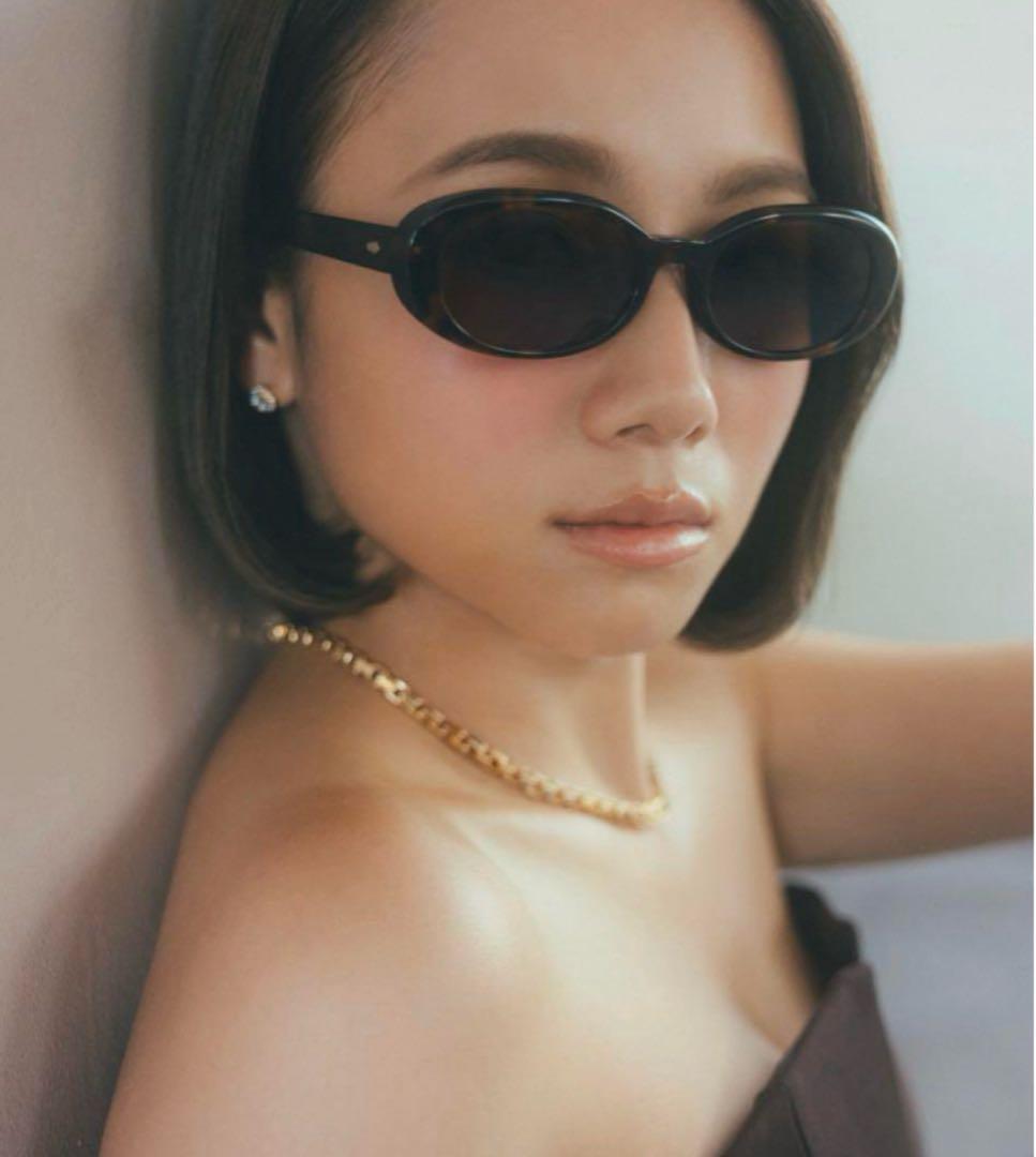 新品未使用・正規品】伊原葵×Zoffコラボ オーバル サングラス ブラウン