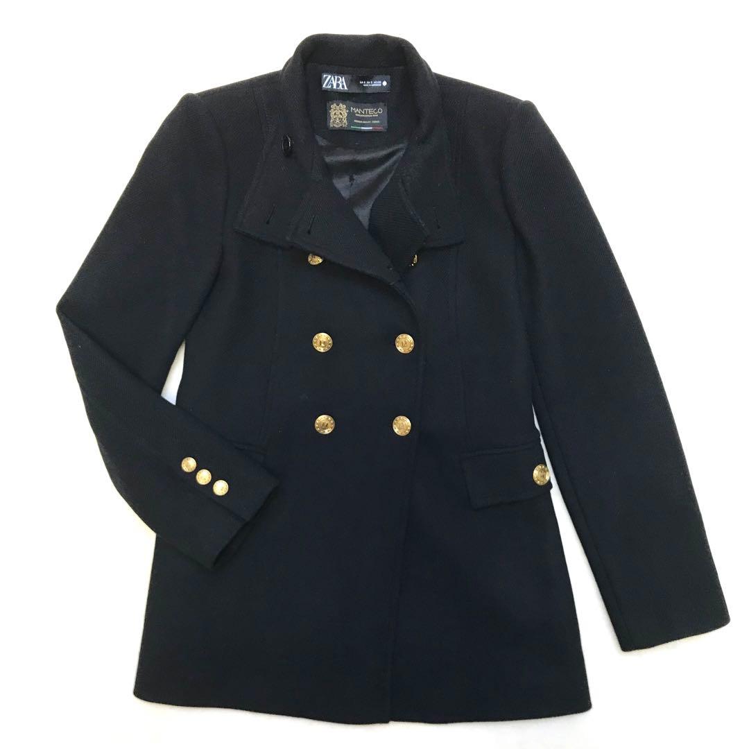 新品未使用】ZARA ナポレオンコート MANTECO ブラック S - メルカリ