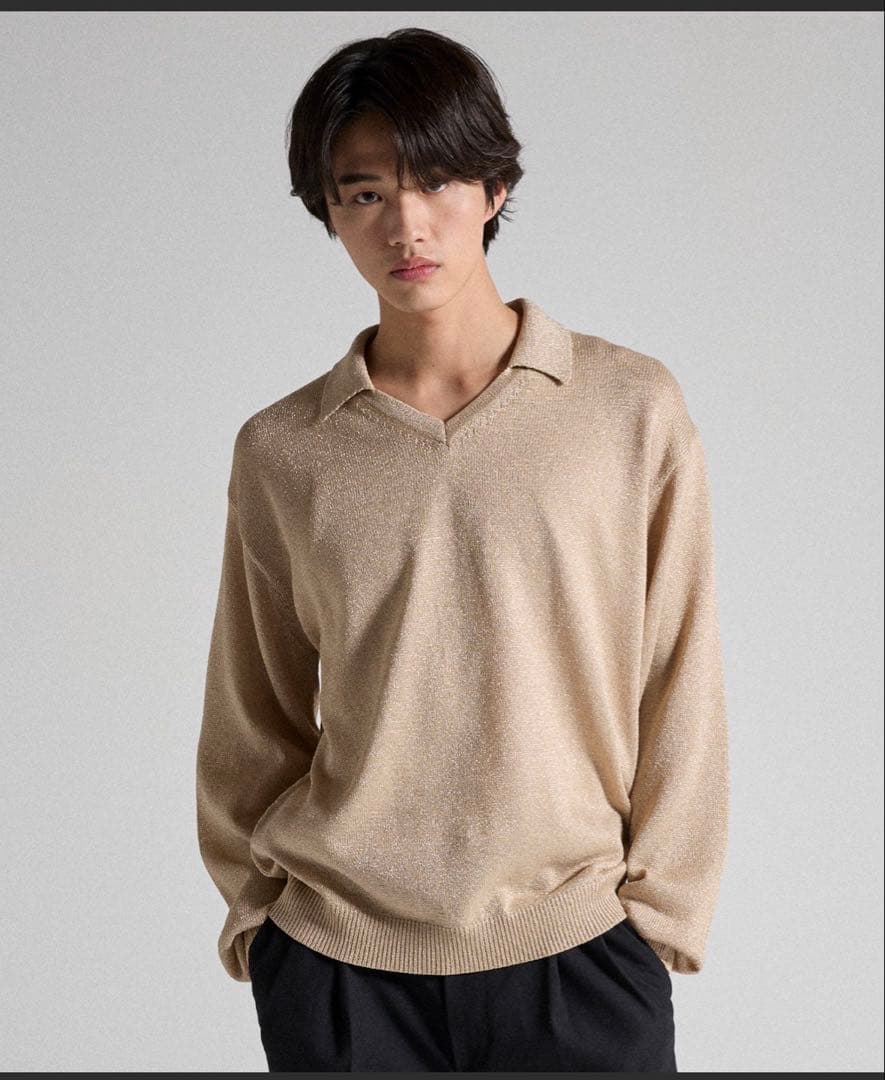 Parts Lab.】メタリックニットポロシャツ - メルカリ