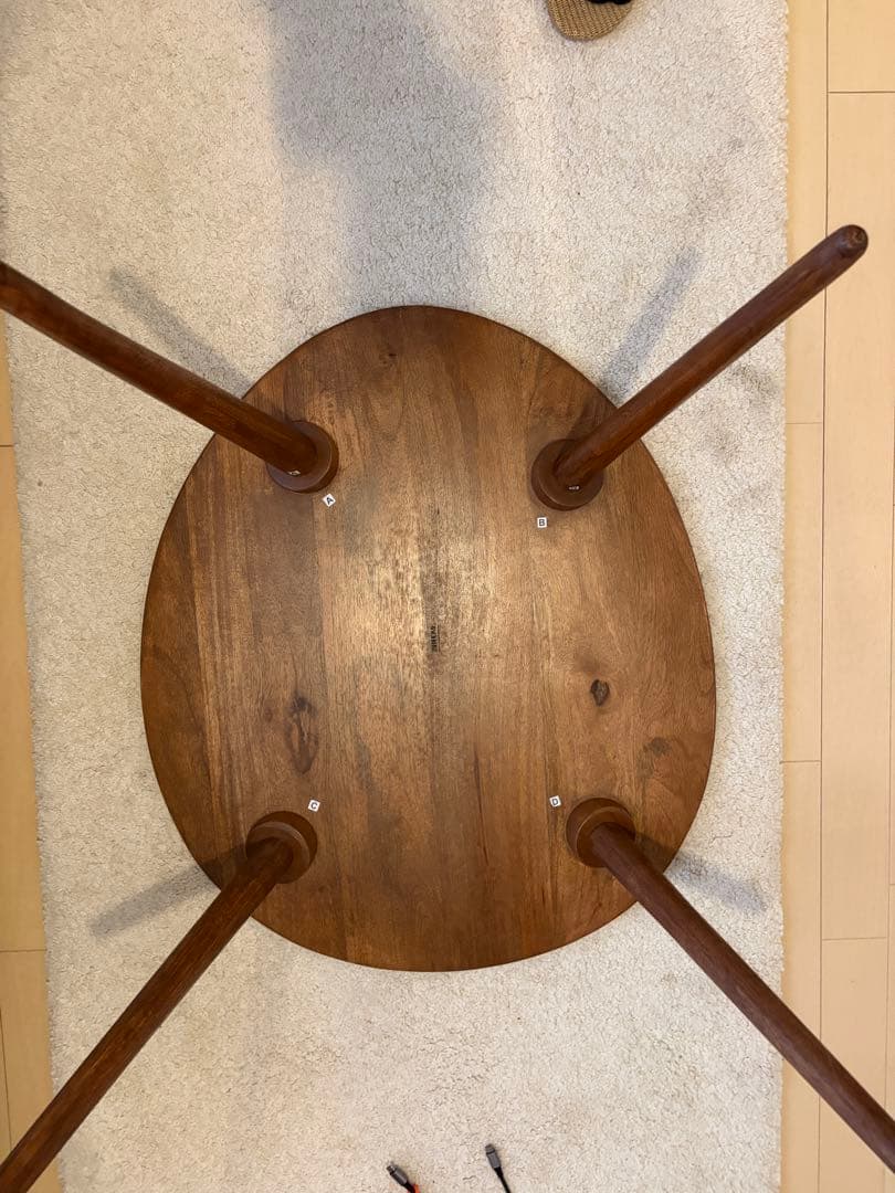 ZARAHOME 面取り加工 ウッド サイドテーブル