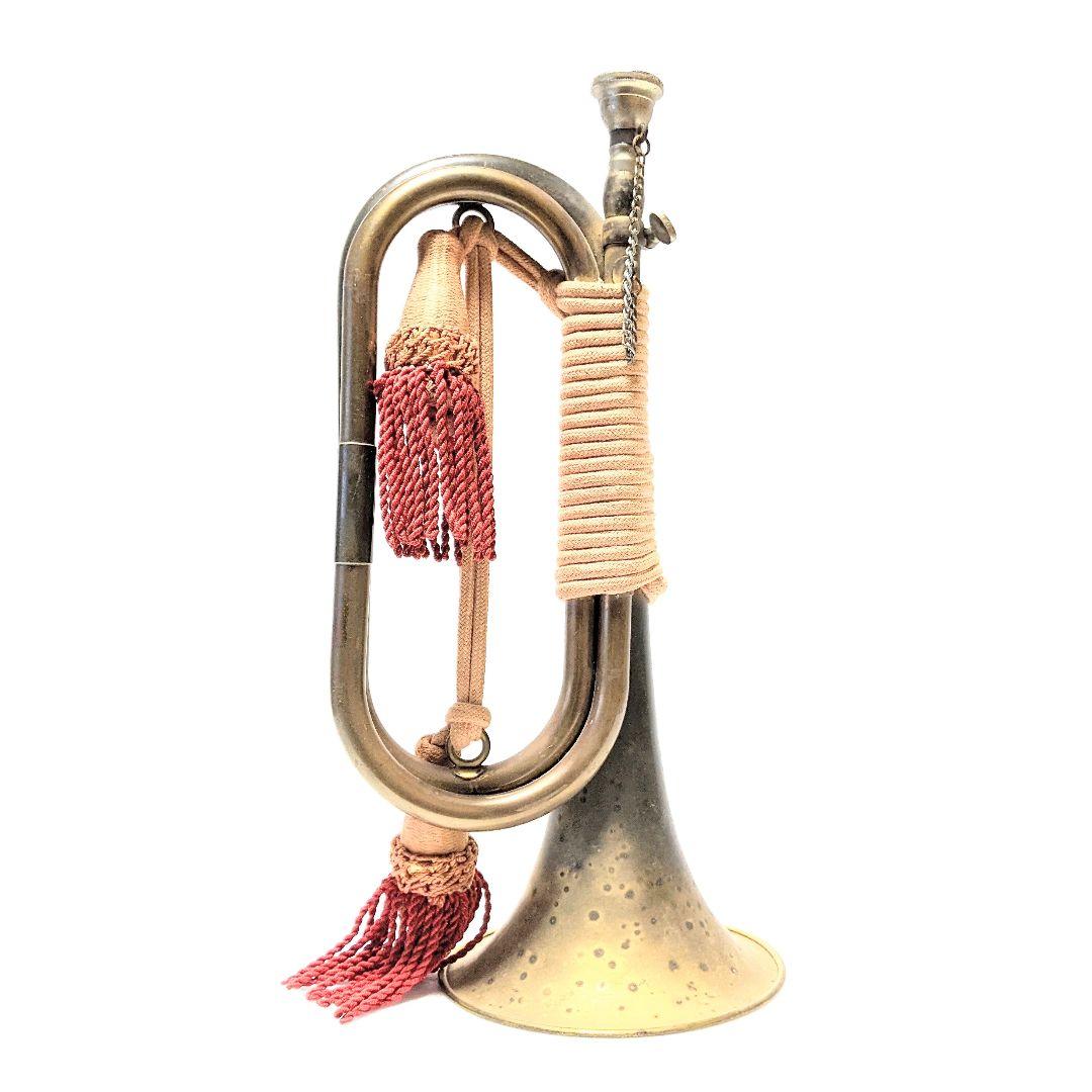 当時物】旧日本軍・軍隊ラッパ（喇叭）信号ラッパ・突撃ラッパ 二巻④