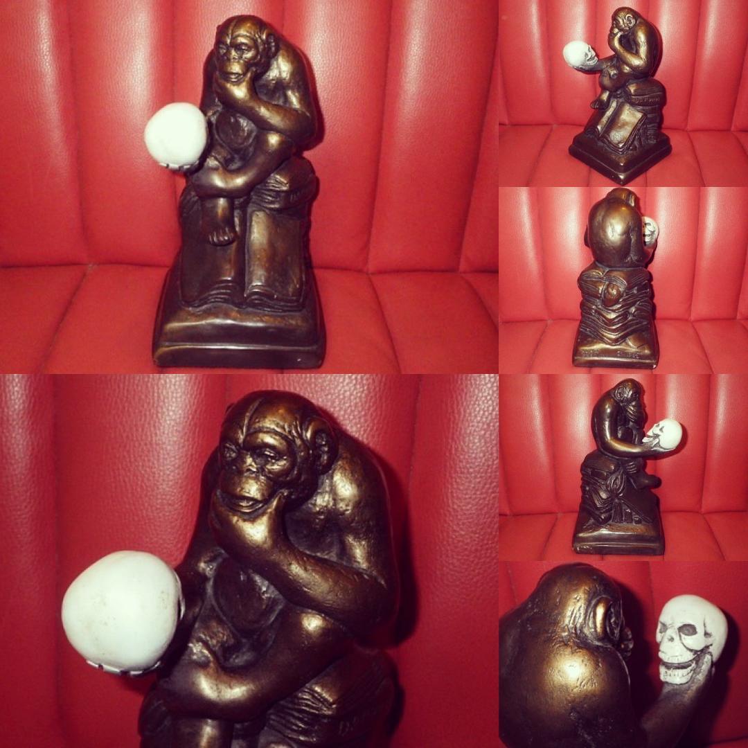 60'S☆ダーウィン☆進化論☆置物☆アート☆ビンテージ☆スカル☆ドクロ