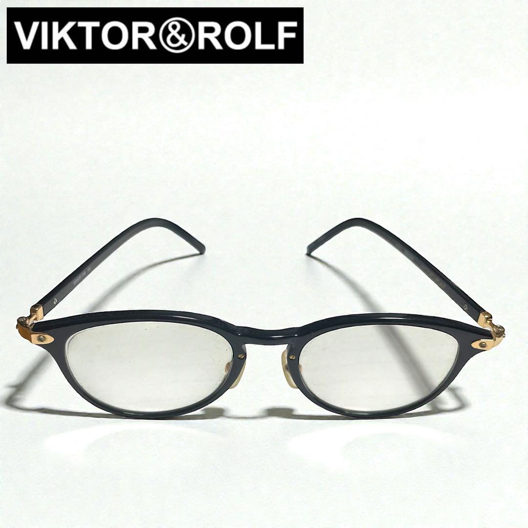 VIKTOR&ROLF / 度付き眼鏡 黒 サイズ:50 20-145 VIKTOR&ROLF（ヴィクター＆ロルフ） メガネ V＆R-001 col.1 ボストン