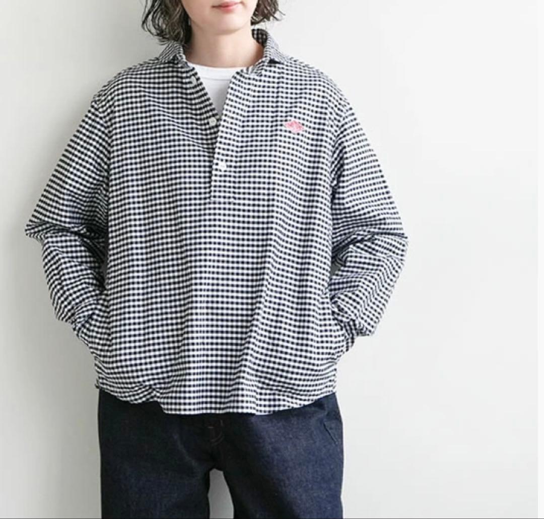 美品✨DANTON ギンガムチェック 丸襟シャツ - メルカリ