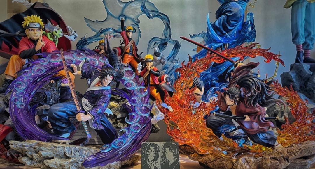 新品未開封『鬼滅の刃』継国縁壱vs黒死牟 CHENG ガレージキット