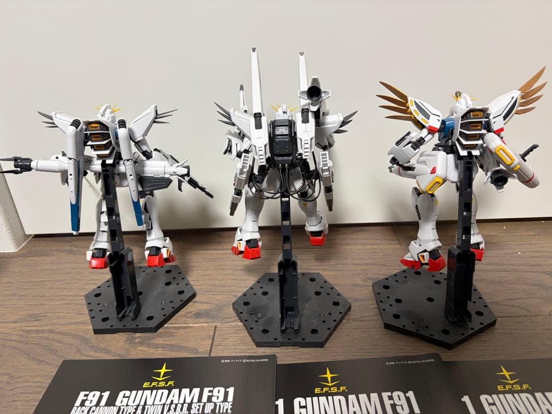 mgガンダムf91 ツインヴェスバー、バックキャノン、 3機セット