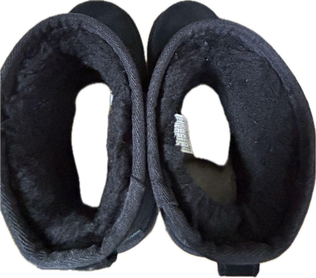 UGG ブラック ムートンブーツ 厚底　25.0cm