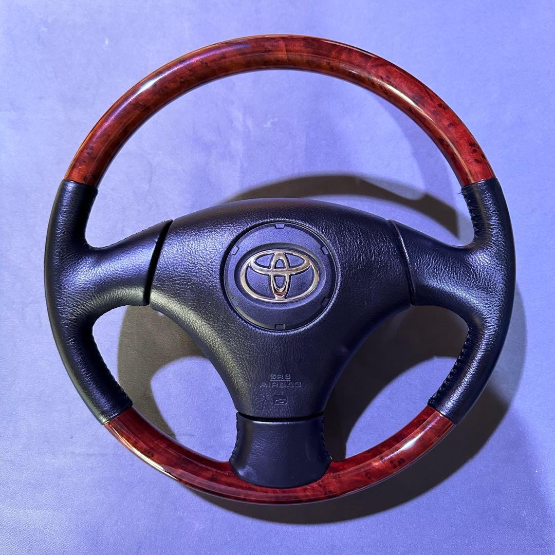 トヨタ 160 アリスト ハンドル ステアリング レザー ウッド - メルカリ