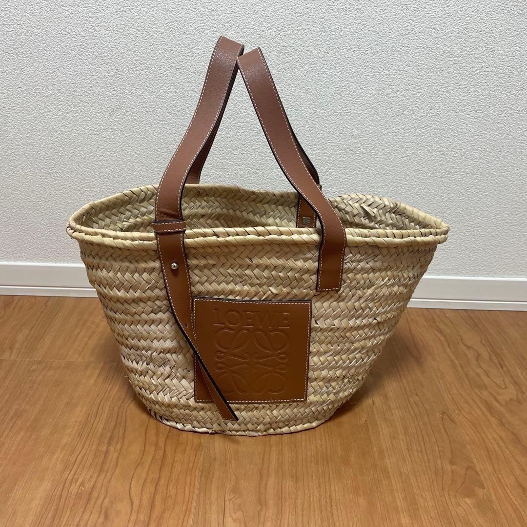 【最終お値下げ】 LOEWE ロエベ　かごバック　ミディアム LOEWE】アナグラム バスケットバッグ ミディアムサイズ (LOEWE/かご