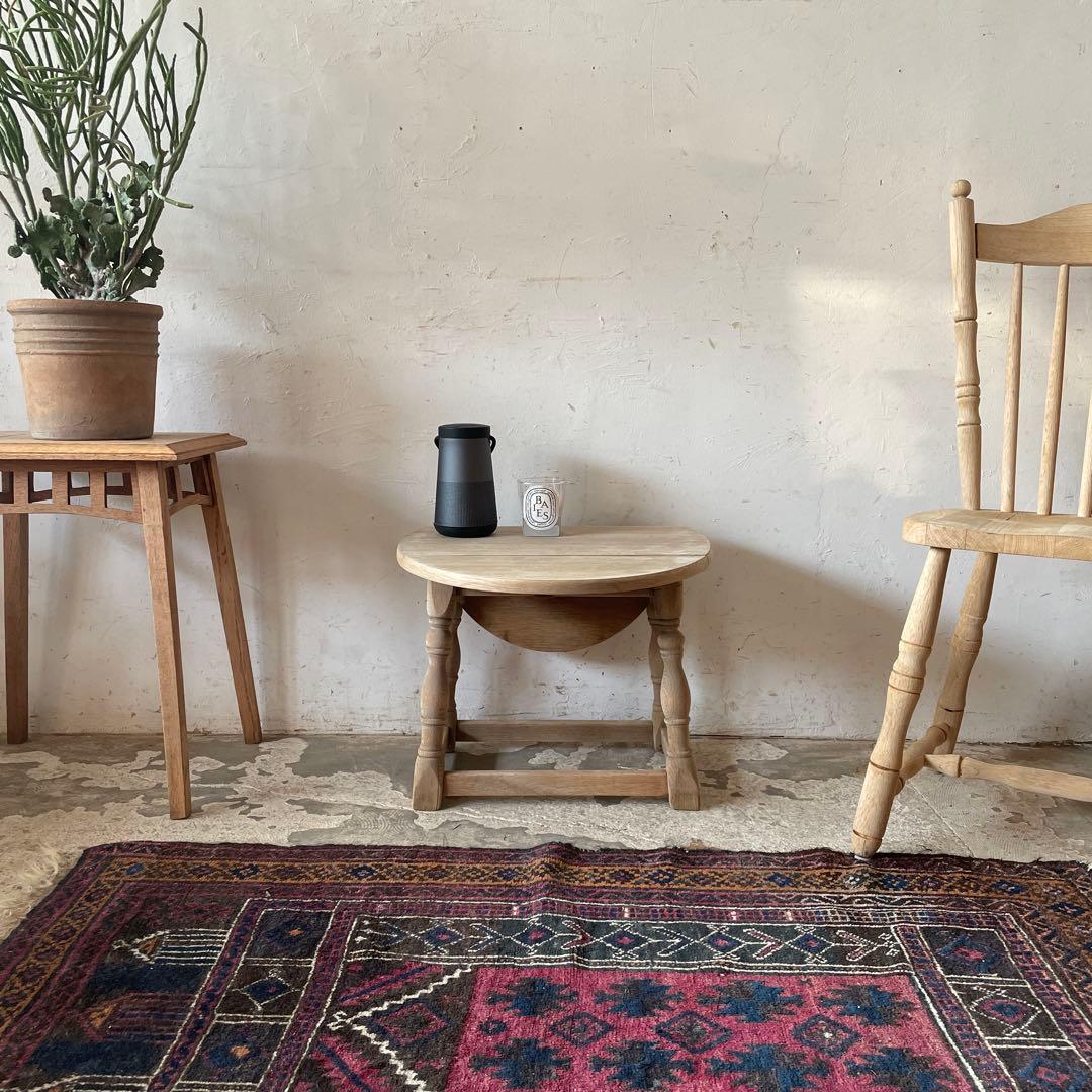 ビンテージ ドロップリーフテーブル ドロップサイドテーブル　剥離 デンマークヴィンテージ サイドテーブル ドロップリーフ オーク材 北欧