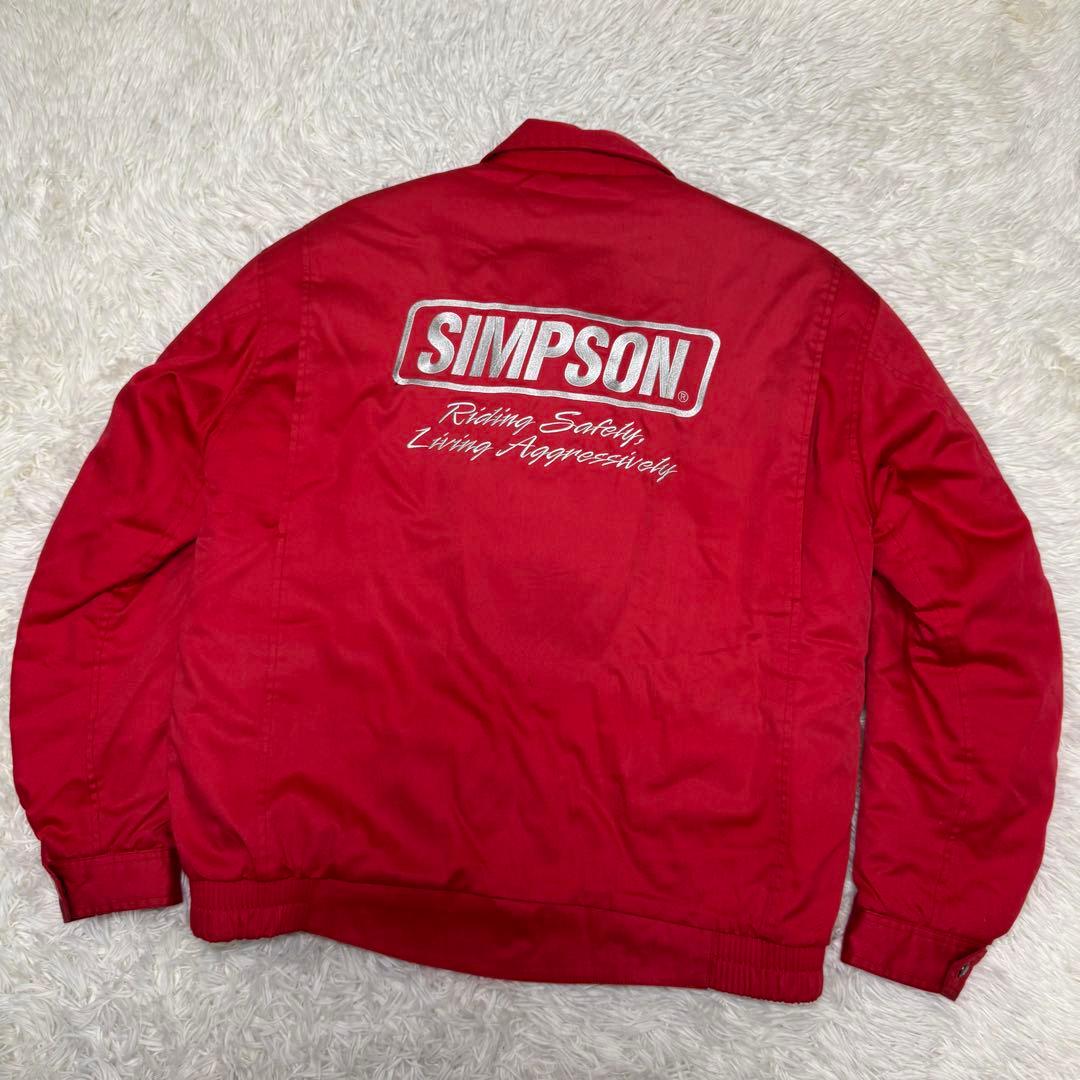 ☆SIMPSON Racing ジャケット レッド 4L 刺繍ロゴ キルティング - メルカリ