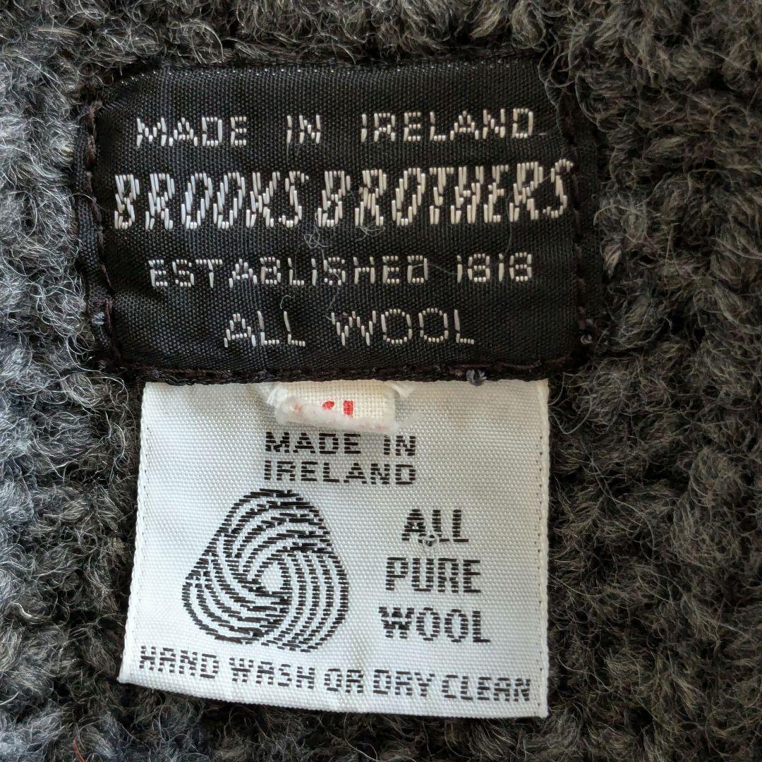 70s ブルックスブラザーズ アイルランド製 黒タグ セーター ウール XL