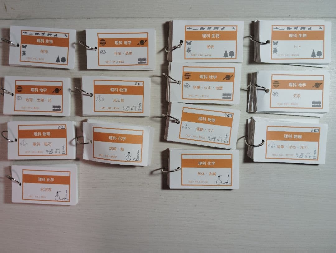 【値下げ】定価15000円　四谷大塚予習シリーズ理科6年上　一問一答カード 値下げ】定価15000円 四谷大塚予習シリーズ理科6年上 一問一答カード