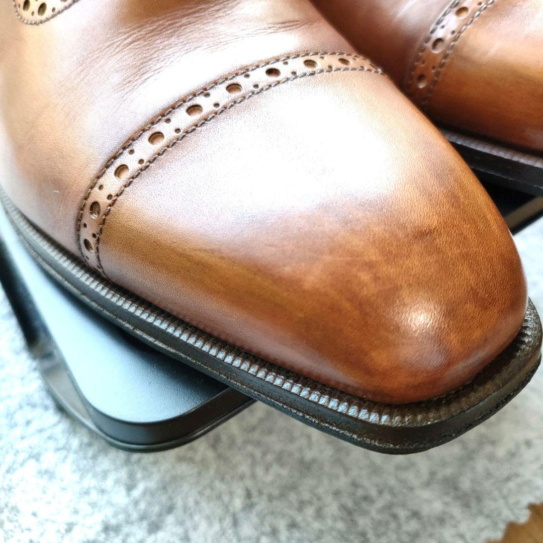 ★美品★トレーディングポストbyアルマス【24.5cm】セミブローグ　茶色